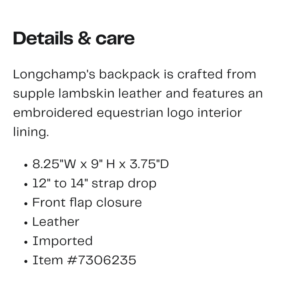 Longchamp Le Pliage Cuir Backpack - Picture 15 of 15